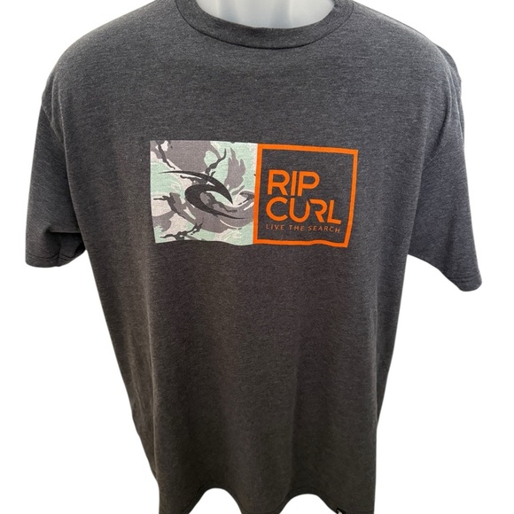RIP CURL “Live the Search” Surf Hawaiian Casual Tee Shirt Men L large - Picture 1 of 5